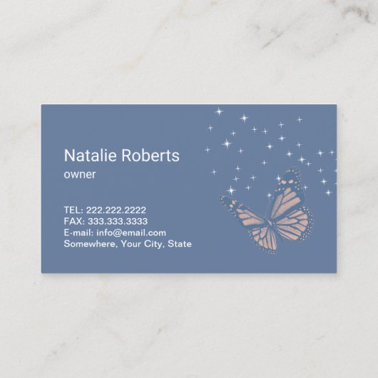 House Cleaning Service Silver Spray  Floral Visitekaartje (Achterkant)