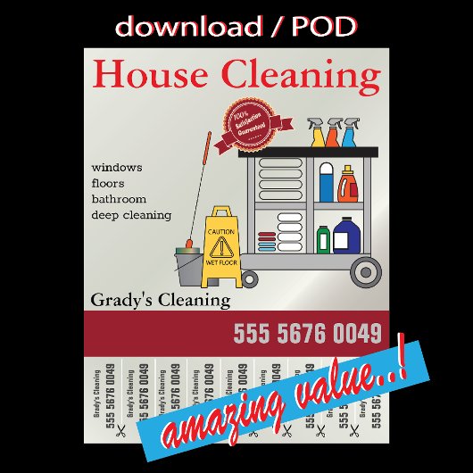 House Cleaning Service Small Business Poster