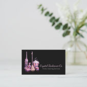 House Cleaning Service Supplies Modern QR Code Visitekaartje (Staand voorkant)