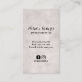 House Cleaning Service Vintage Vacuum Cleaner Visitekaartje (Achterkant)