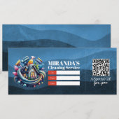 House Cleaning Services Gift Certificate Voucher Kaart (Voorkant / Achterkant)