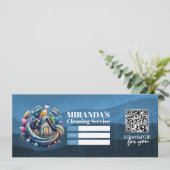 House Cleaning Services Gift Certificate Voucher Kaart (Staand voorkant)