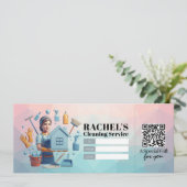 House Cleaning Services Gift Certificate Voucher Kaart (Staand voorkant)