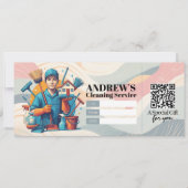 House Cleaning Services Gift Certificate Voucher Kaart (Voorkant)