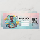 House Cleaning Services Gift Certificate Voucher Kaart (Voorkant / Achterkant)