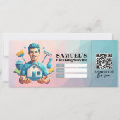 House Cleaning Services Gift Certificate Voucher Kaart (Voorkant)