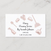 House Cleaning Services Gold Logo Maid Blush Visitekaartje (Voorkant)