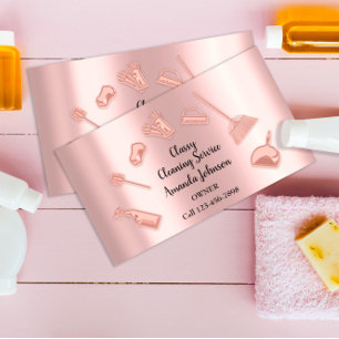 House Cleaning Services Gold Logo Maid Kantoor Roo Visitekaartje