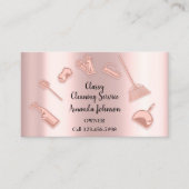 House Cleaning Services Gold Logo Maid Kantoor Roo Visitekaartje (Voorkant)