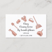 House Cleaning Services Gold Logo Maid Modern Visitekaartje (Voorkant)