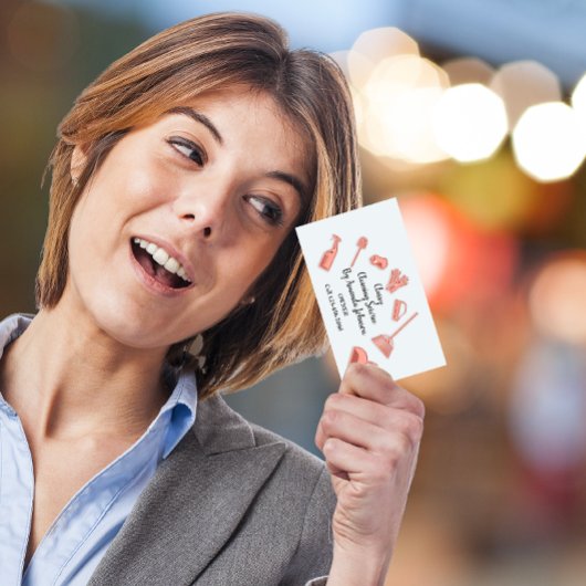 House Cleaning Services Gold Logo Maid Modern Visitekaartje