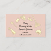 House Cleaning Services Gold Logo Maid Roos Visitekaartje (Voorkant)