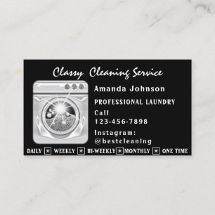House Cleaning Services Laundy QR Code Logo Visitekaartje
