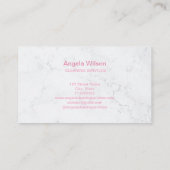 House Cleaning Services Maid Glitter Marble Chic Visitekaartje (Achterkant)