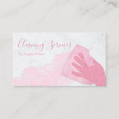 House Cleaning Services Maid Glitter Marble Chic Visitekaartje (Voorkant)