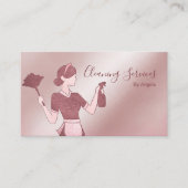 House Cleaning Services Maid Roos Gold Glitter Visitekaartje (Voorkant)