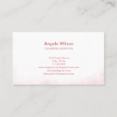 House Cleaning Services Maid Roos Gold Glitter Visitekaartje (Achterkant)