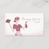 House Cleaning Services Maid Roos Gold Glitter Visitekaartje (Voorkant)