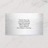 House Cleaning Silver Maid Service Housekeeping Visitekaartje (Achterkant)