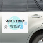 House Cleaning Soap Bubbles Automagneet<br><div class="desc">Cute zeep bubbles met vet zwart lettertype.</div>