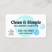 House Cleaning Soap Bubbles Visitekaartje (Voorkant)