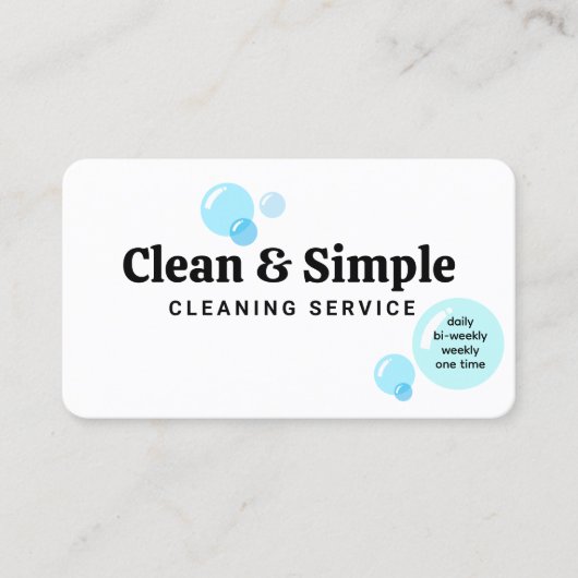 House Cleaning Soap Bubbles Visitekaartje (Voorkant)