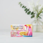 House Cleaning | Spray Bottle and Rag Visitekaartje (Staand voorkant)