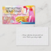 House Cleaning | Spray Bottle and Rag Visitekaartje (Voorkant / Achterkant)