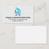 House Cleaning Squeegee Logo | tegelachtergrond Visitekaartje (Voorkant / Achterkant)