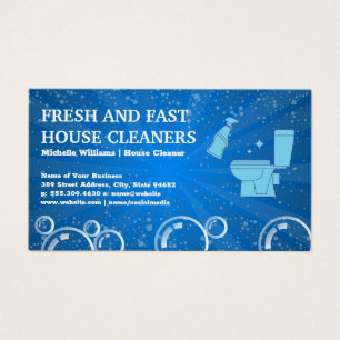 House Cleaning   Toilet Bowl Visitekaartje