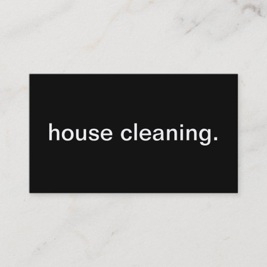 House Cleaning Visitekaartje (Voorkant)
