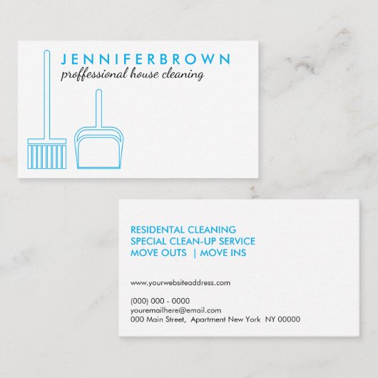House Cleaning Visitekaartje (Voorkant / Achterkant)