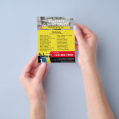 House Cleaning Window Cleaning Maid Service Gold Flyer (Hand)