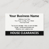 House Clearances QR Code Visitekaartje (Voorkant)