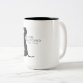 House Dachshund "Dinner is Coming" koffie-mok Tweekleurige Koffiemok (Voorkant rechts)