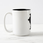 House Dachshund "Dinner is Coming" koffie-mok Tweekleurige Koffiemok (Links)