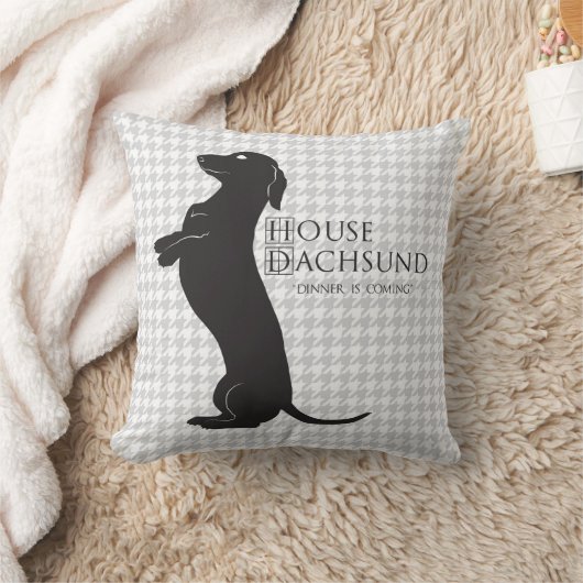 House Dachshund "Dinner komt eraan" werpt kussen (Deken)