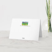 House Desert Mountains Waterverf Happy Birthday Kaart (Achterkant)