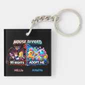 House Divided 99 Nachten vs Adopt Me Neon Horror Sleutelhanger (Achterkant)