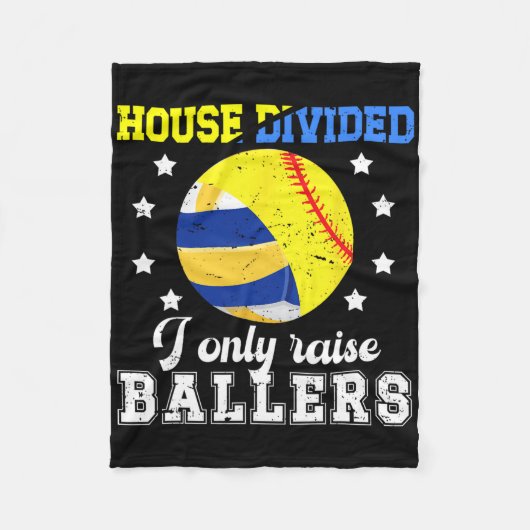 House Divided I Only Raise Llers Softll Volleyll D Fleece Deken (Voorkant)