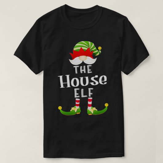 House Elf Group Kerstmis Funny Pajama Partij T-shirt (Design voorkant)