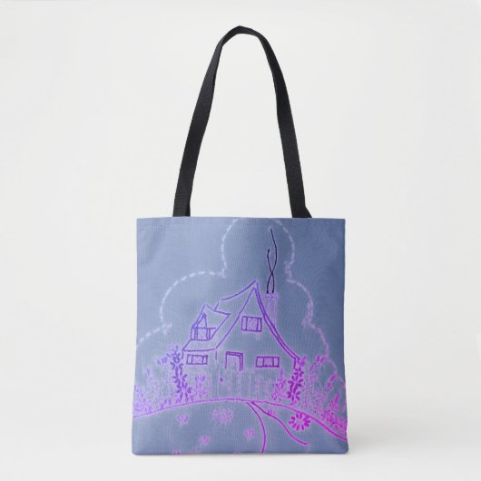 House Embroidery Design Tote Bag (Voorkant)