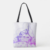 House Embroidery Design Tote Bag (Achterkant)
