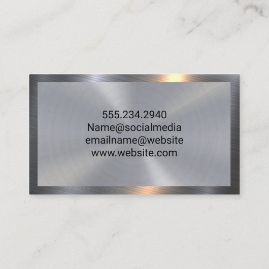 House- en Carpentry-tools | Metaal Visitekaartje (Achterkant)