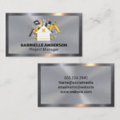 House- en Carpentry-tools | Metaal Visitekaartje (Voorkant / Achterkant)