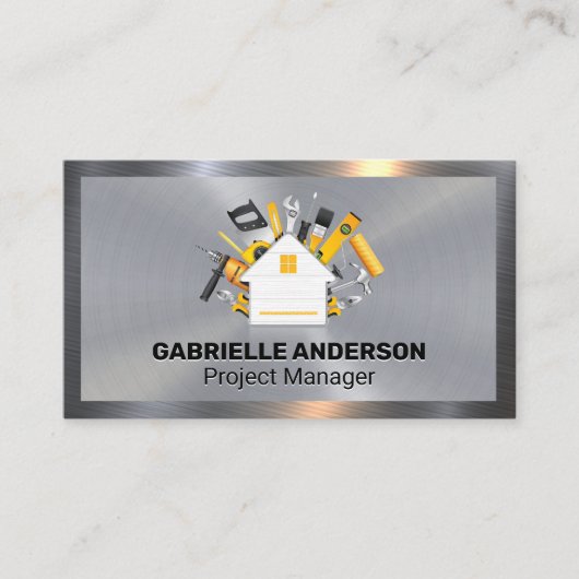House- en Carpentry-tools | Metaal Visitekaartje (Voorkant)