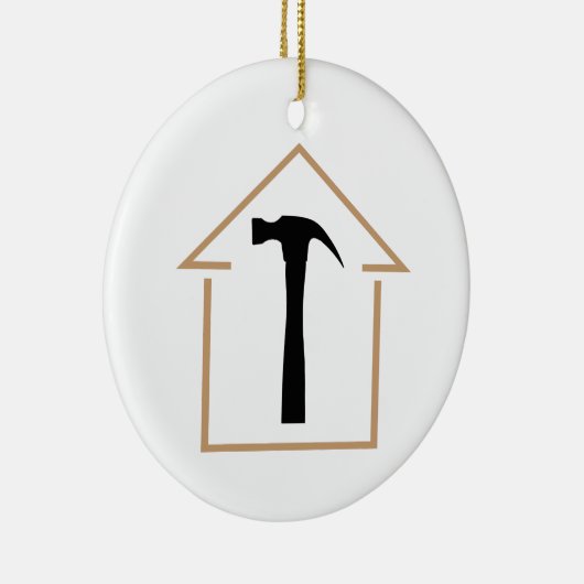 House en Hammer Keramisch Ornament (Rechts)