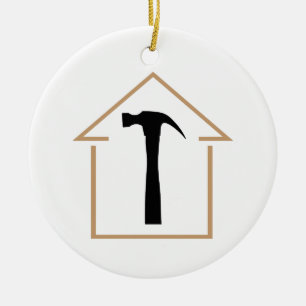 House en Hammer Keramisch Ornament