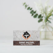 House en Hammer Logo | Beton en vuil Visitekaartje (Staand voorkant)