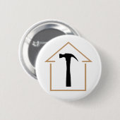 House en Hammer Ronde Button 5,7 Cm (Voorkant /achterkant)